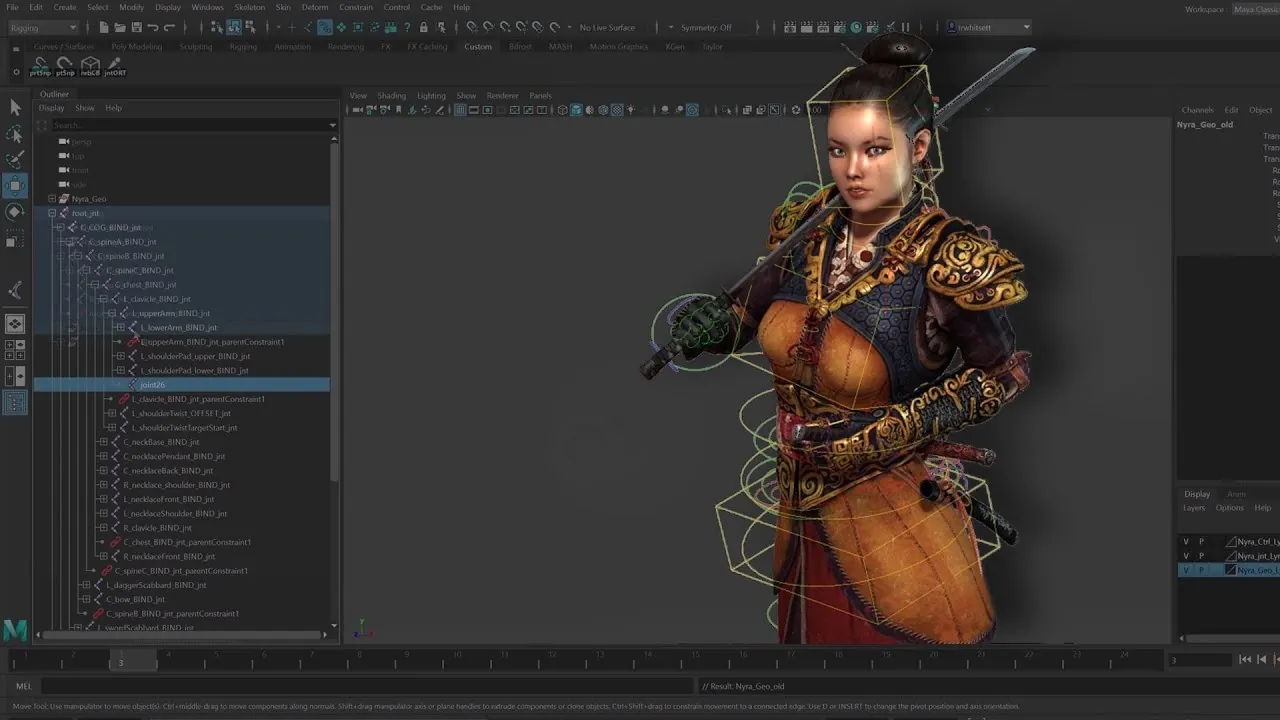 Character Rigging in Maya for Game Production (HD) by Taylor Whitsett