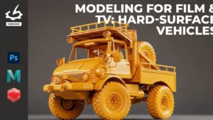 A detailed 3D model of a futuristic vehicle, showcasing intricate hard-surface details.