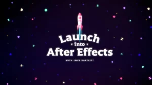 Animated abstract shapes and text in a futuristic motion graphics style.