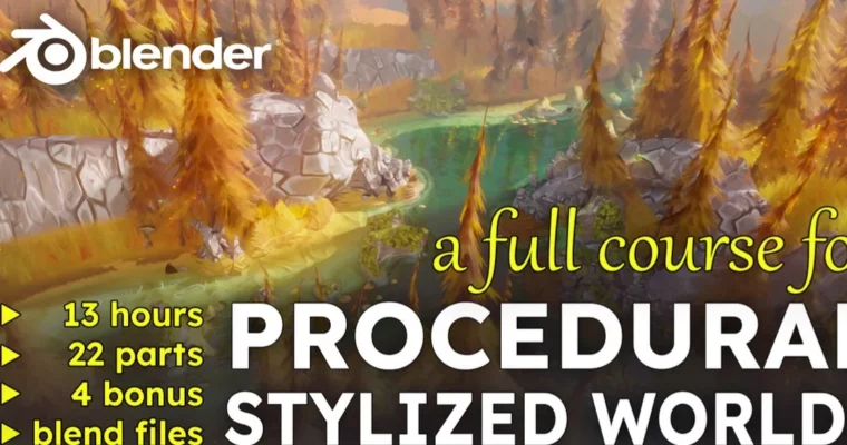 Procedural Stylized Worlds | Geometry Nodes & Shading by Nino