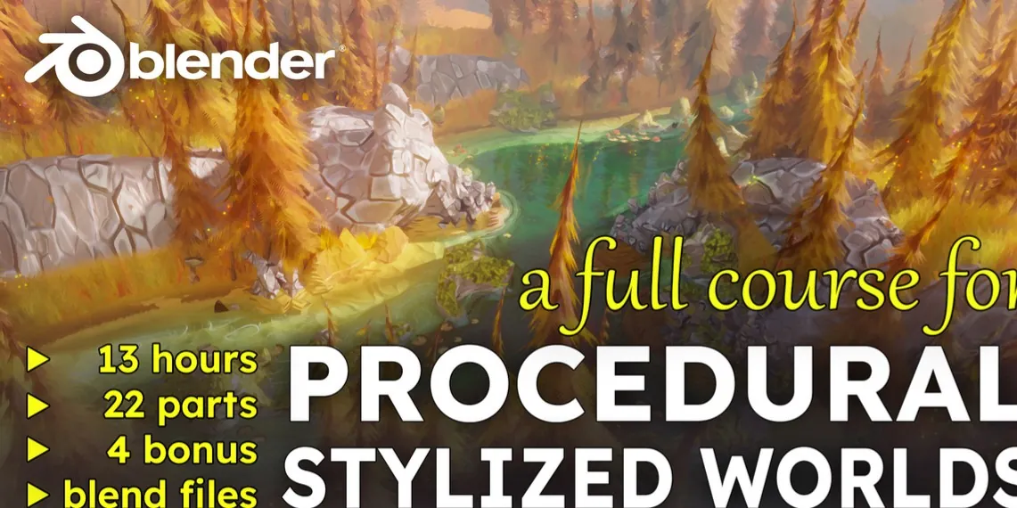 Procedural Stylized Worlds | Geometry Nodes & Shading by Nino