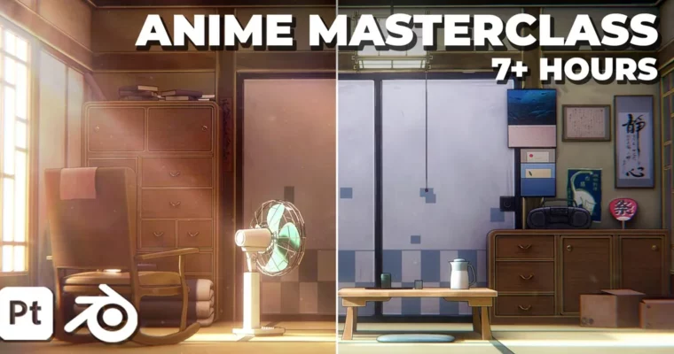 Anime Environment Masterclass – Blender & Substance Painter by Aniket Rawat