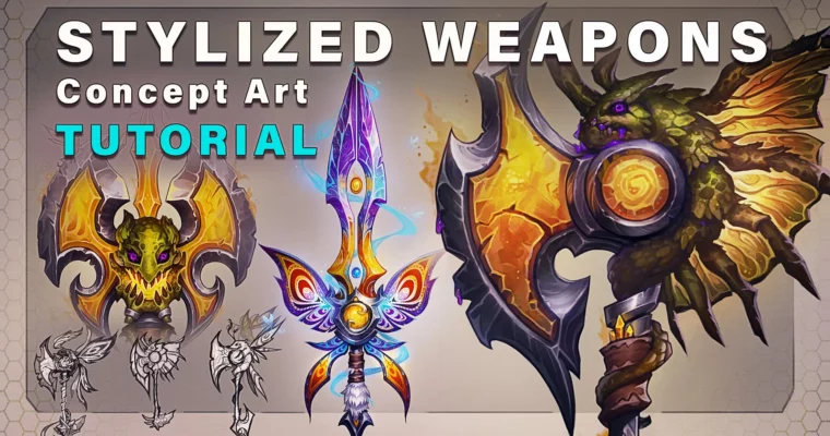 Creating Stylized Weapon Concepts – Tutorial by Jenny Brozek