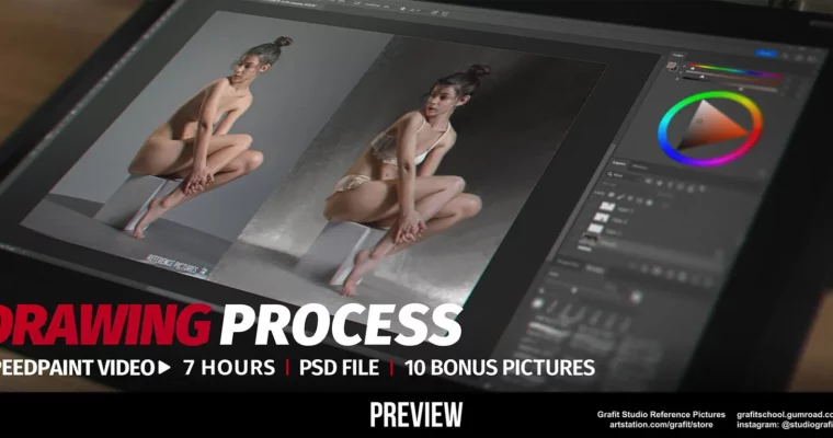 Female Character Drawing Process Video by Wang Xiao