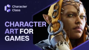 A finished game-ready character model posed in Unreal Engine with realistic lighting and materials.