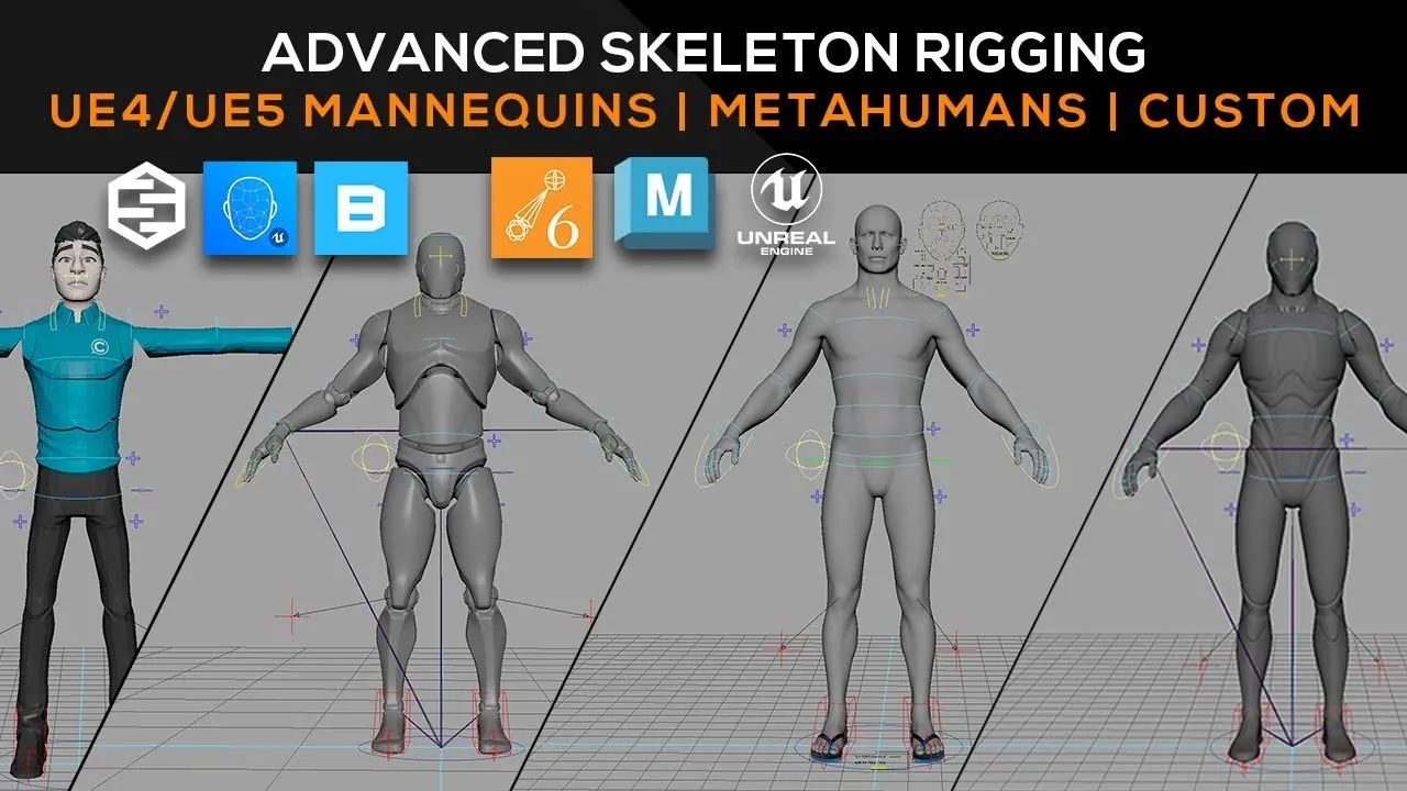 Maya & Unreal Advanced Skeleton Rigging by [REQUIRES UPDATE]