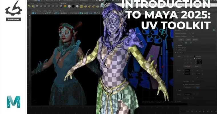Introduction to Maya 2025 –  UV Toolkit Texturing Fundamentals using Maya & ZBrush by Eric Keller