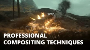 A compositor's Nuke node graph with multiple shots from a bounty hunter sequence, showing color correction and keying nodes.