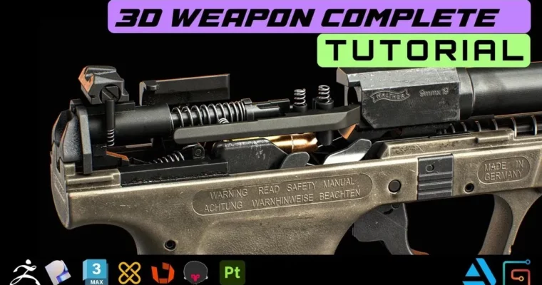 3D Weapon Tutorial for Portfolio by Promesh