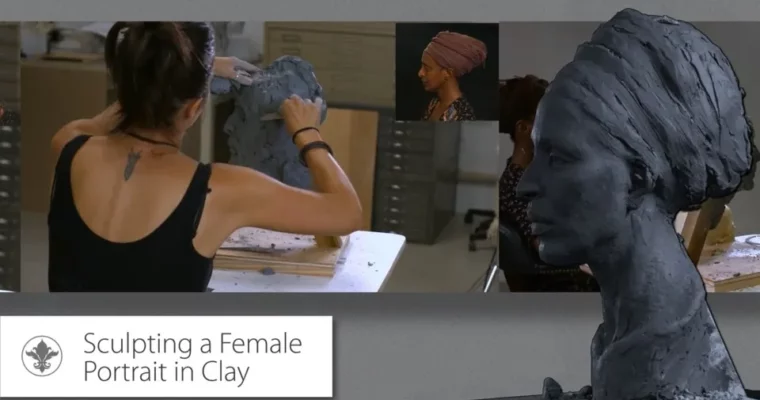 Sculpting a Female Portrait in Clay by Johanna Schwaiger