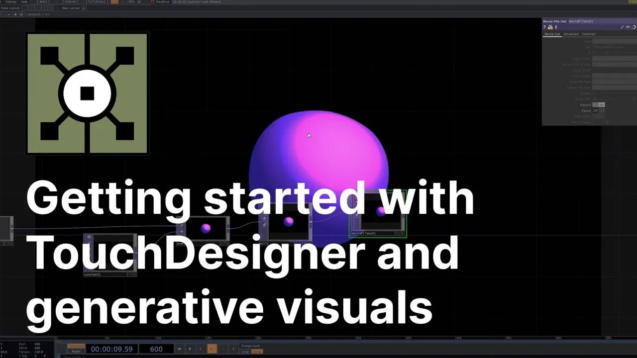 Getting started TouchDesigner and generative visuals by Benjamin Carrier