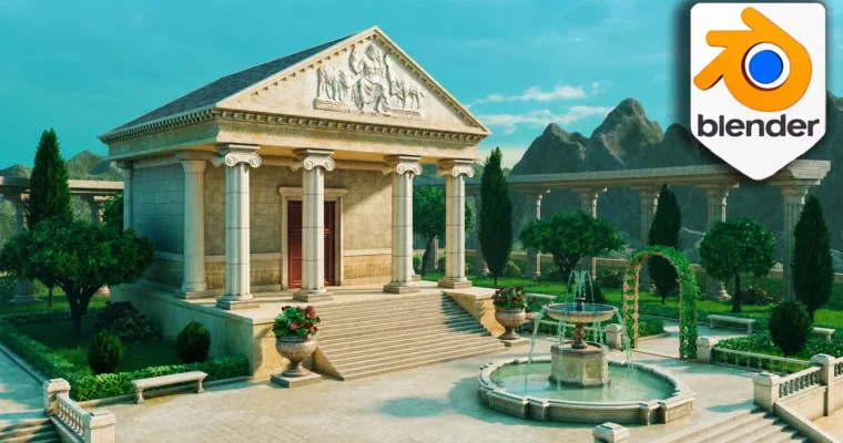 Stylized Blender 3D Environment Greek Temple Workshop by 3D Tudor, Marcus Rosefield