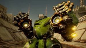 A cinematic scene inside Unreal Engine 5.6 showing a character in a detailed environment with dramatic lighting.