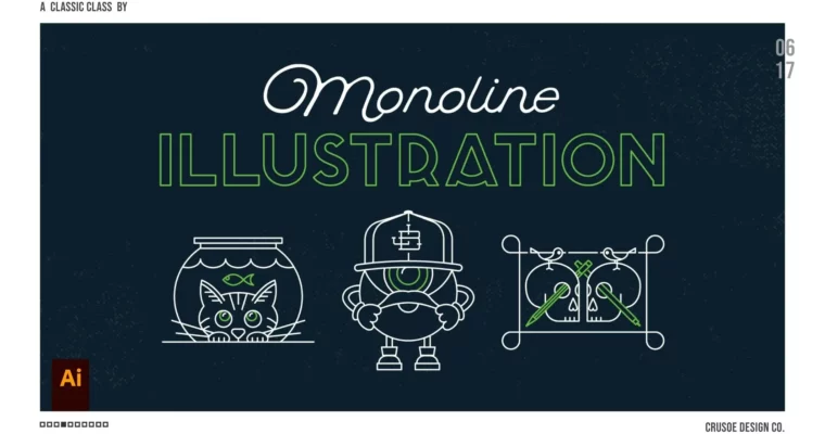 Monoline Illustration in Adobe Illustrator – From Sketch to Vector by Jon Brommet Monoline Illustration in Adobe Illustrator – From Sketch to Vector by Jon Brommet