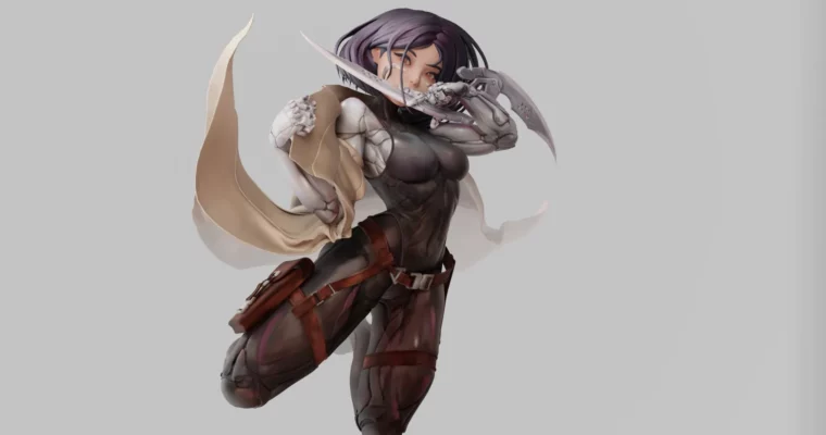 Alita Battle Angel – 3D Modeling From An Illustration by Nicolás González Salas Alita Battle Angel – 3D Modeling From An Illustration by Nicolás González Salas
