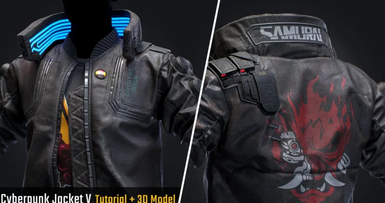 Cyberpunk Jacket V – Tutorial (Full Pipeline) + 3D Model by Vadim Meshcherekov
