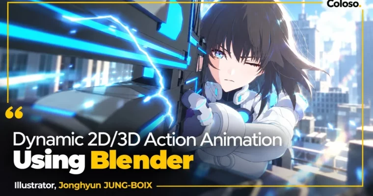 Dynamic 2D & 3D Action Animation Using Blender by Jonghyun JUNG-BOIX