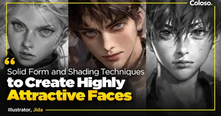 Solid Form and Shading Techniques to Create Highly Attractive Faces by Jida