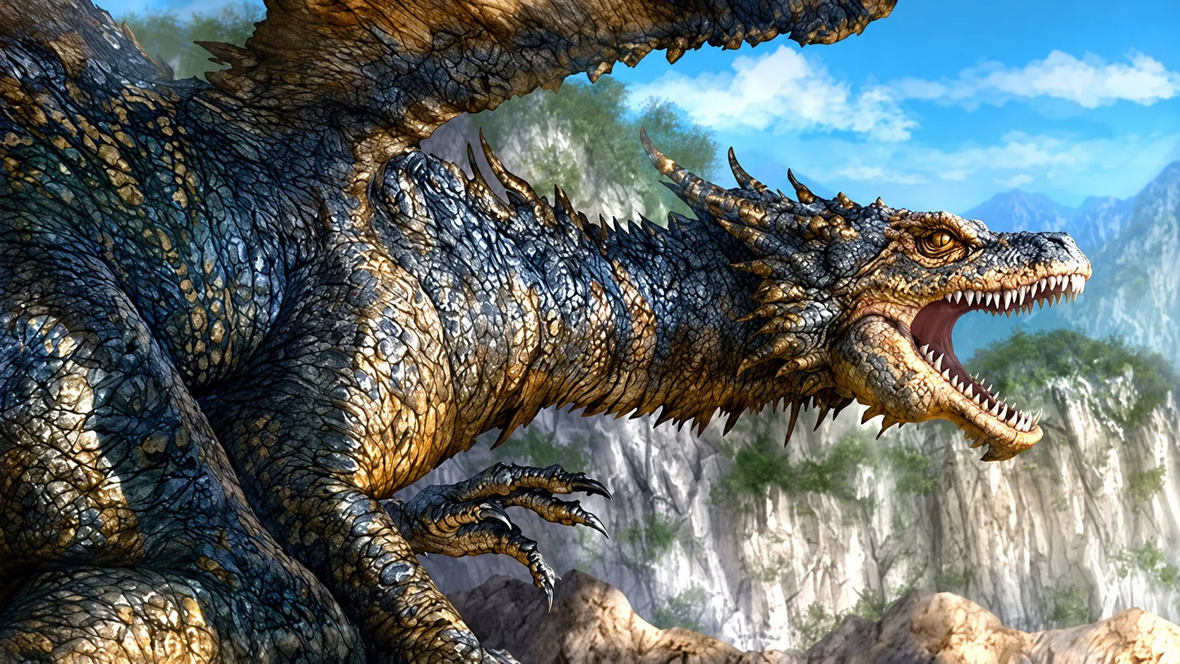 How to digitally draw-paint a realistic Dragon in Photoshop by Chris Scalf