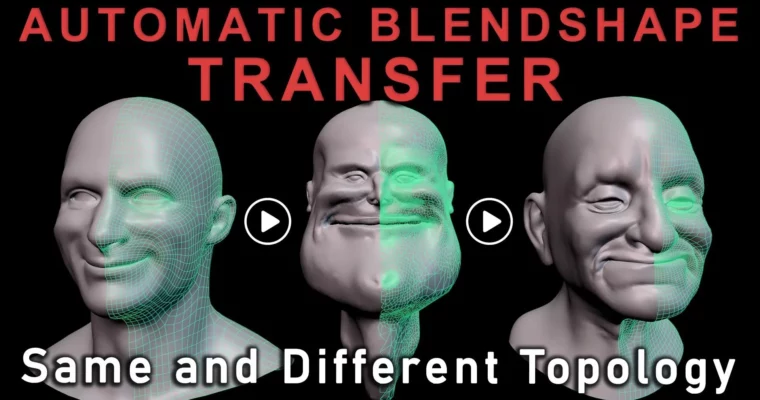 Auto Blendshape Transfer Different Topo by Noah Schnapp