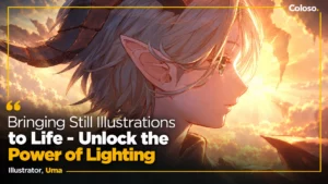 Anime girl in backlit sunset scene with glowing rim light and detailed background