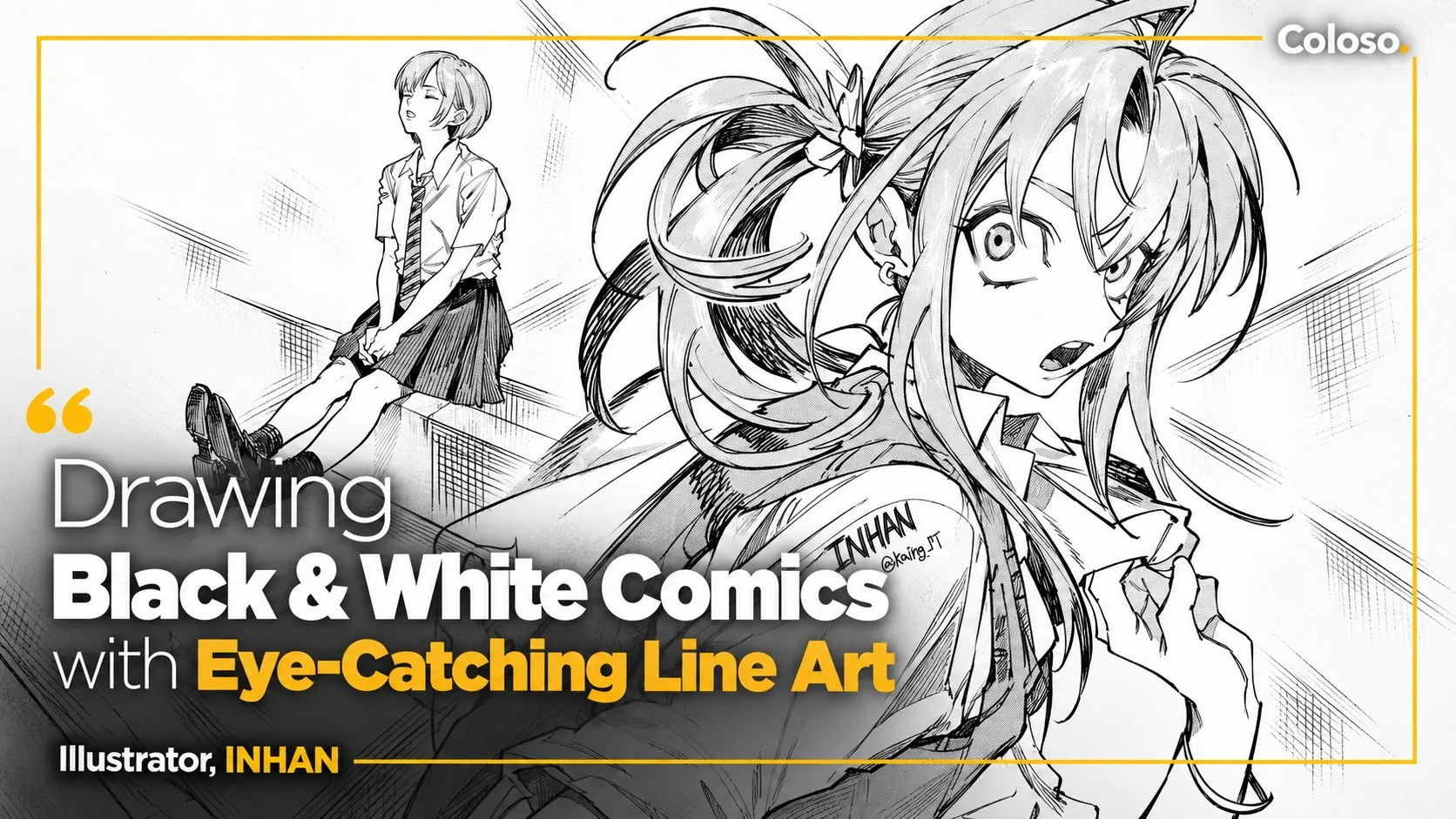 Drawing Black & White Comics with Eye-Catching Line Art by INHAN
