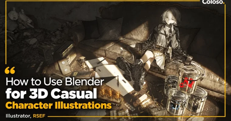 How to Use Blender for 3D Casual Character Illustrations by RSEF