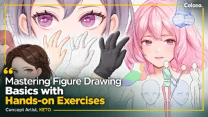 Anime-style character lineup showing male female and SD proportions front view