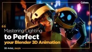 SD diver underwater and cyberpunk girl with robot in neon city lighting
